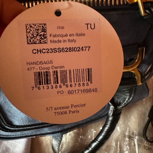 Brand new “CHLOE” Small Marcie Blue Suede Black Trim - Picture 6 of 15